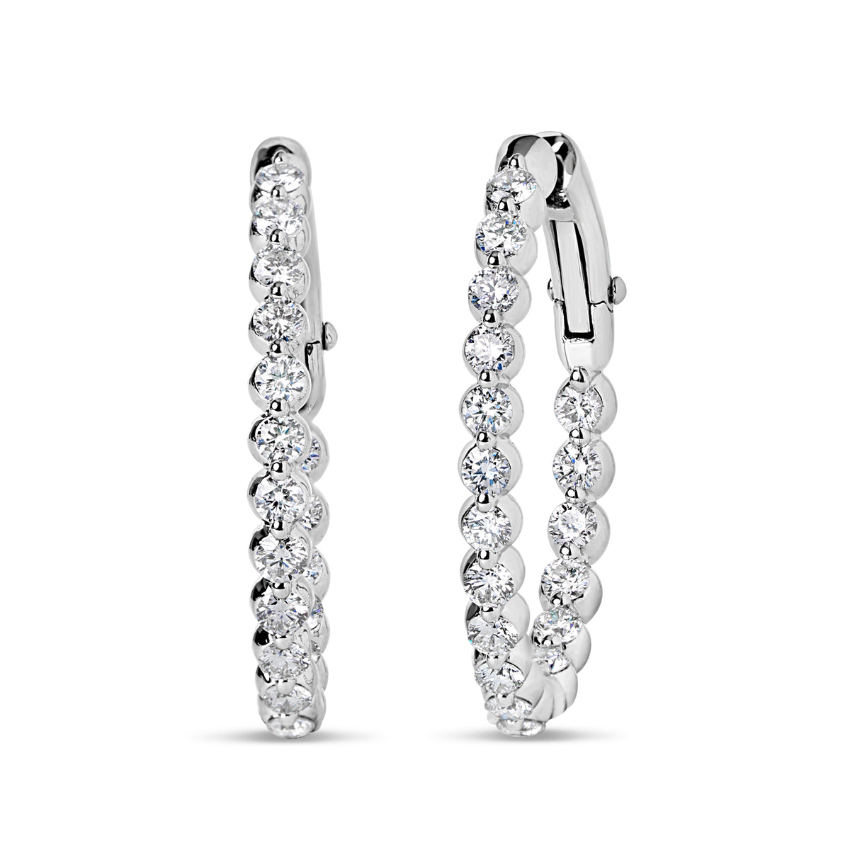 nasbro Diamond Hoop Earrings