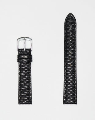 Hadley Roma Lizard Grain Watch Strap - Black