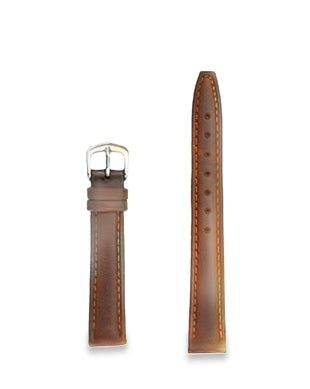 Hadley Roma Genuine Leather Watch Strap - Brown