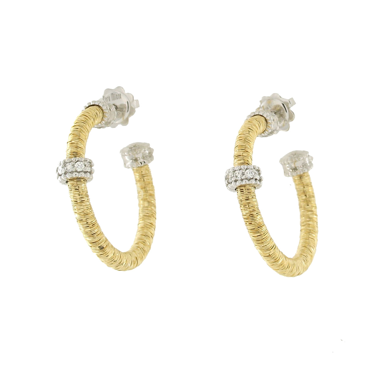 Piero Milano Diamond Hoop Earrings