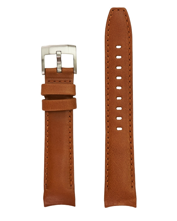 Hadley Roma Genuine Leather Watch Strap - Tan