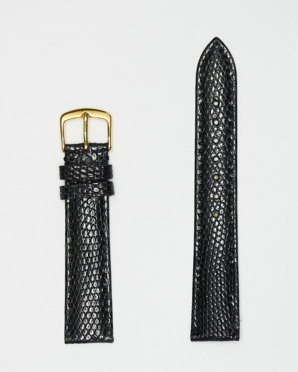 Hadley Roma Lizard Grain Watch Strap - Black
