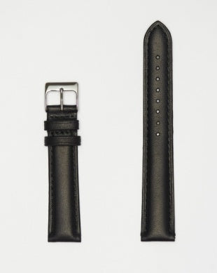 Hadley Roma Smooth Leather Watch Strap - Black