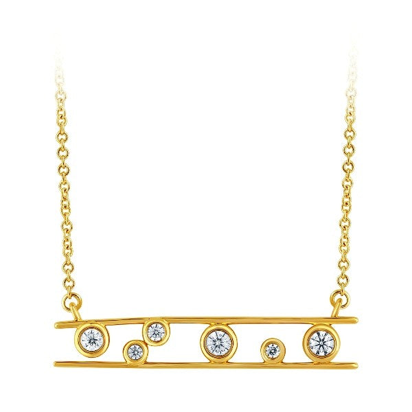 IJM Horizontal Diamond Bezel Pendant