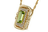 Allison Kaufman Peridot Halo Pendant
