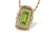 Allison Kaufman Peridot Halo Pendant