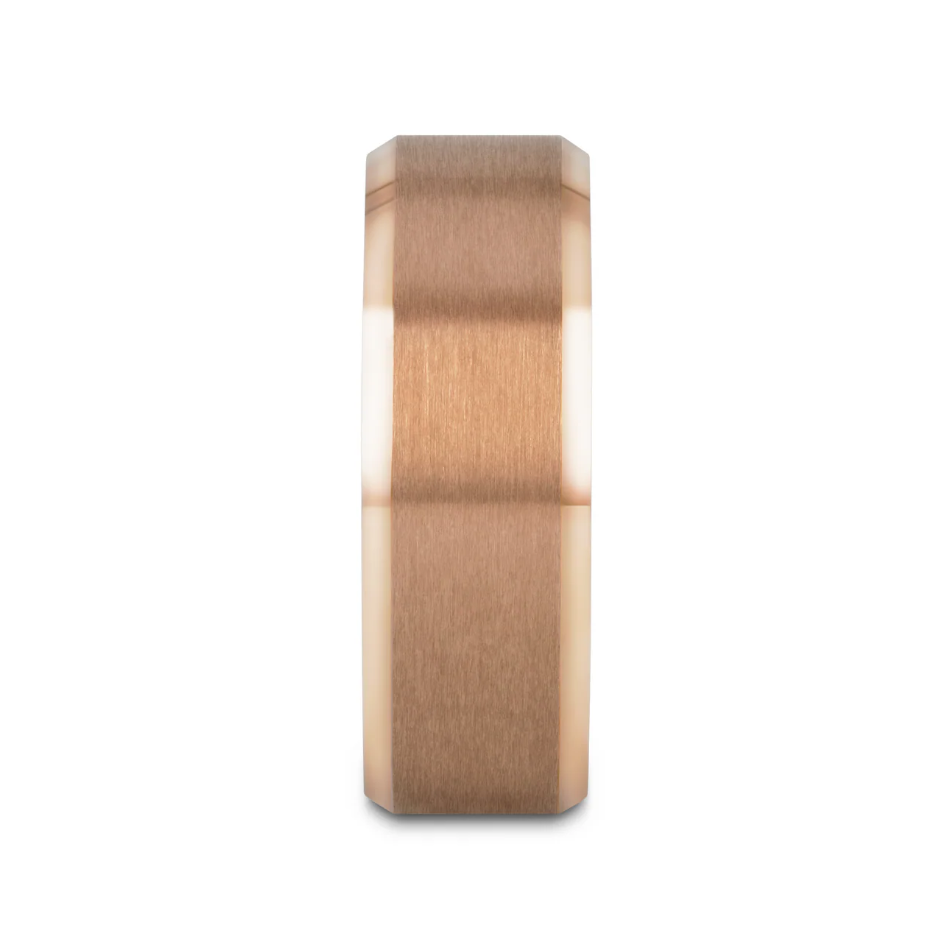 Thorsten Rose Gold Plated Tungsten Ring