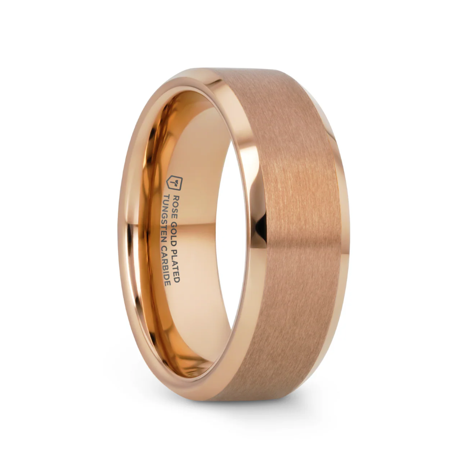 Thorsten Rose Gold Plated Tungsten Ring