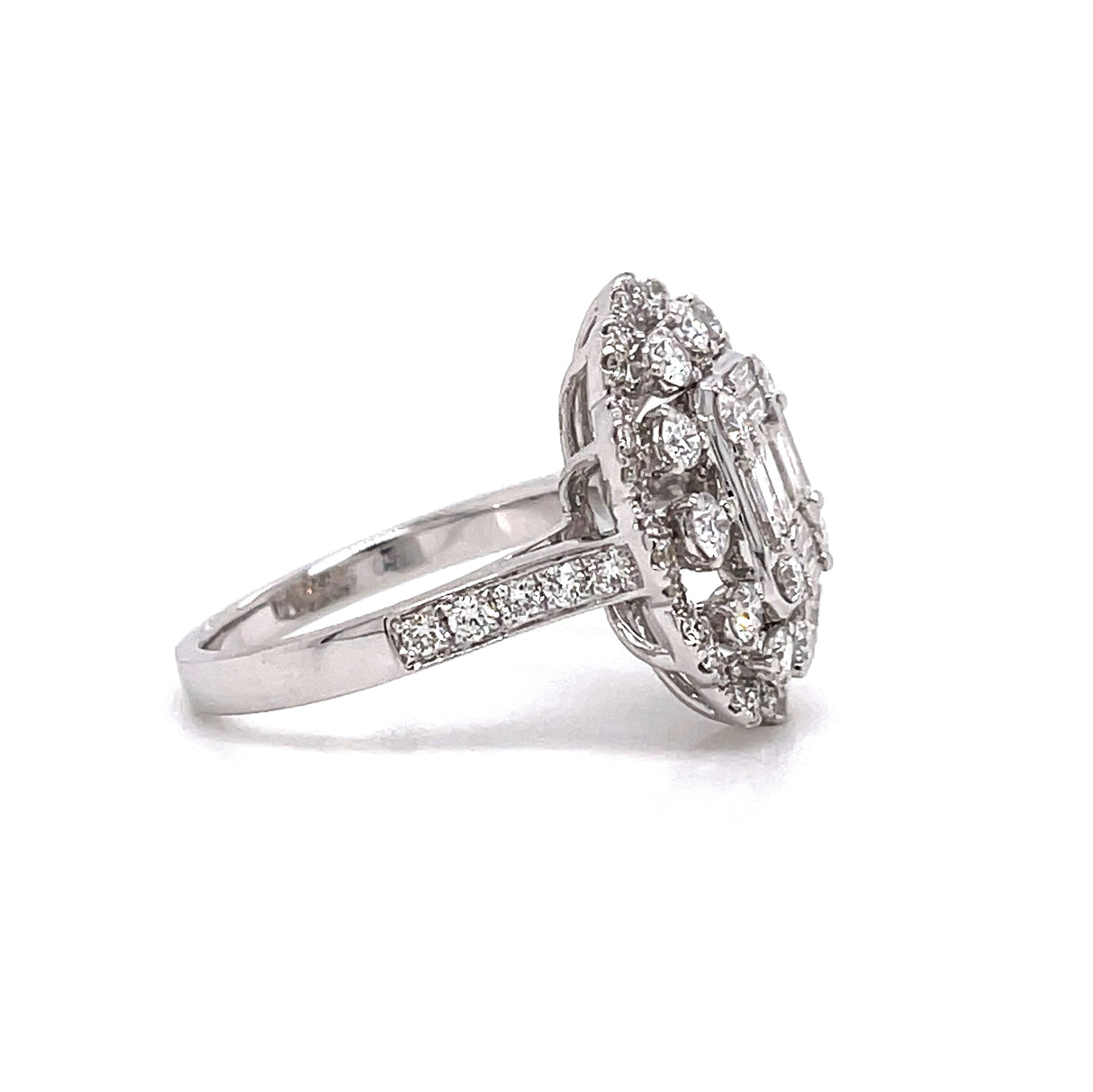 Almor Design Diamond Halo Cocktail Ring