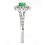Almor Designs Emerald Halo Ring