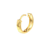 Midas Diamond Cut Pattern Round Hoop Earrings