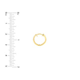 Midas Diamond Cut Pattern Round Hoop Earrings