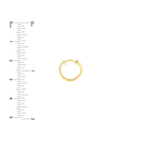 Midas Diamond Cut Pattern Round Hoop Earrings