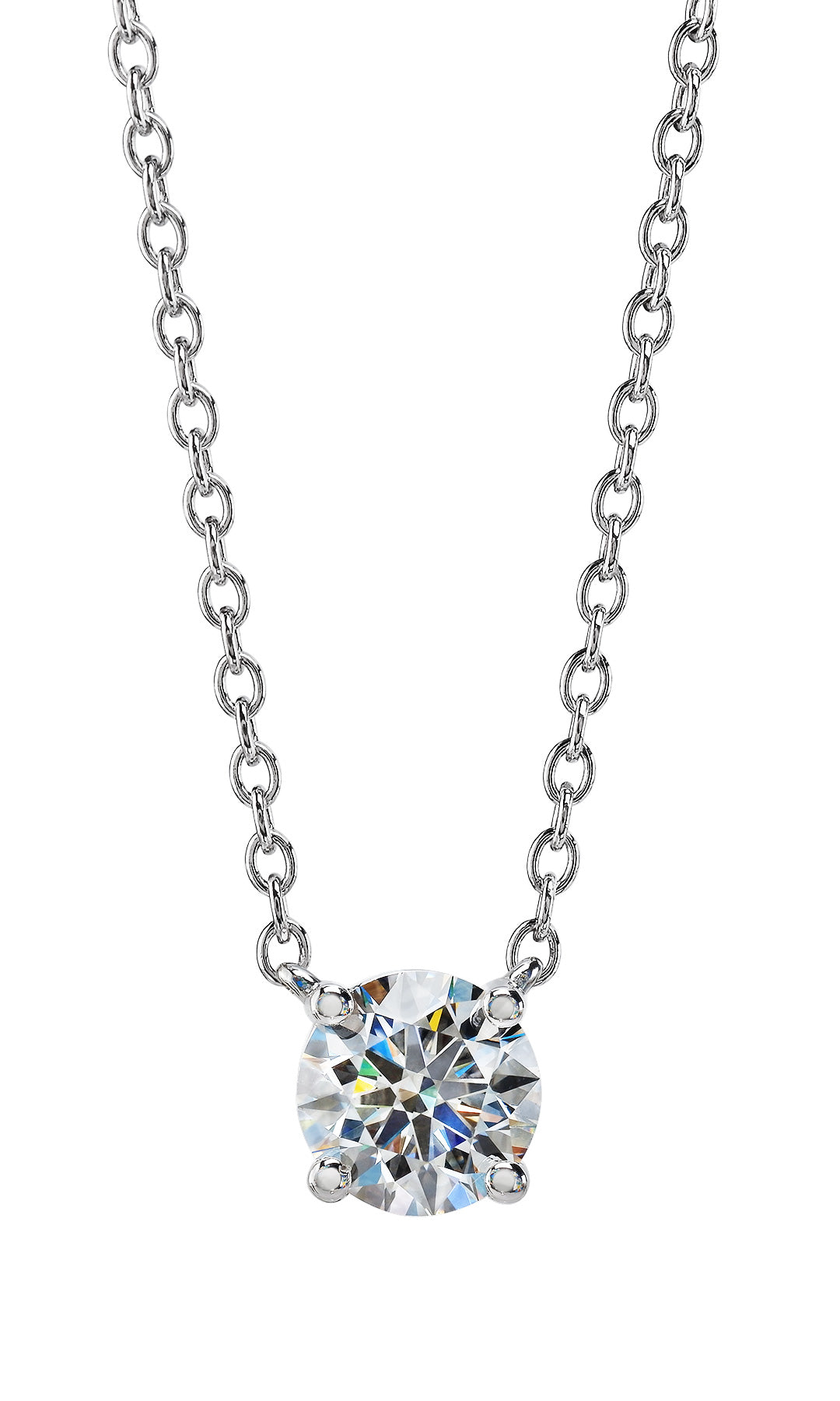 GN Diamond Solitaire Pendant .33Ct