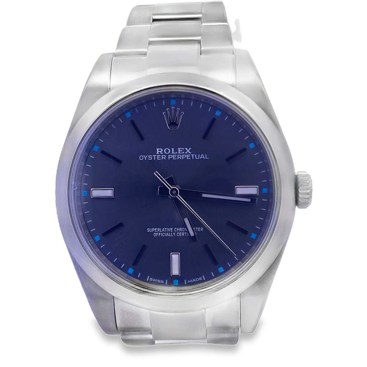 2015 Rolex Oyster Perpetual 114300 Dark Rhodium Dial 39mm