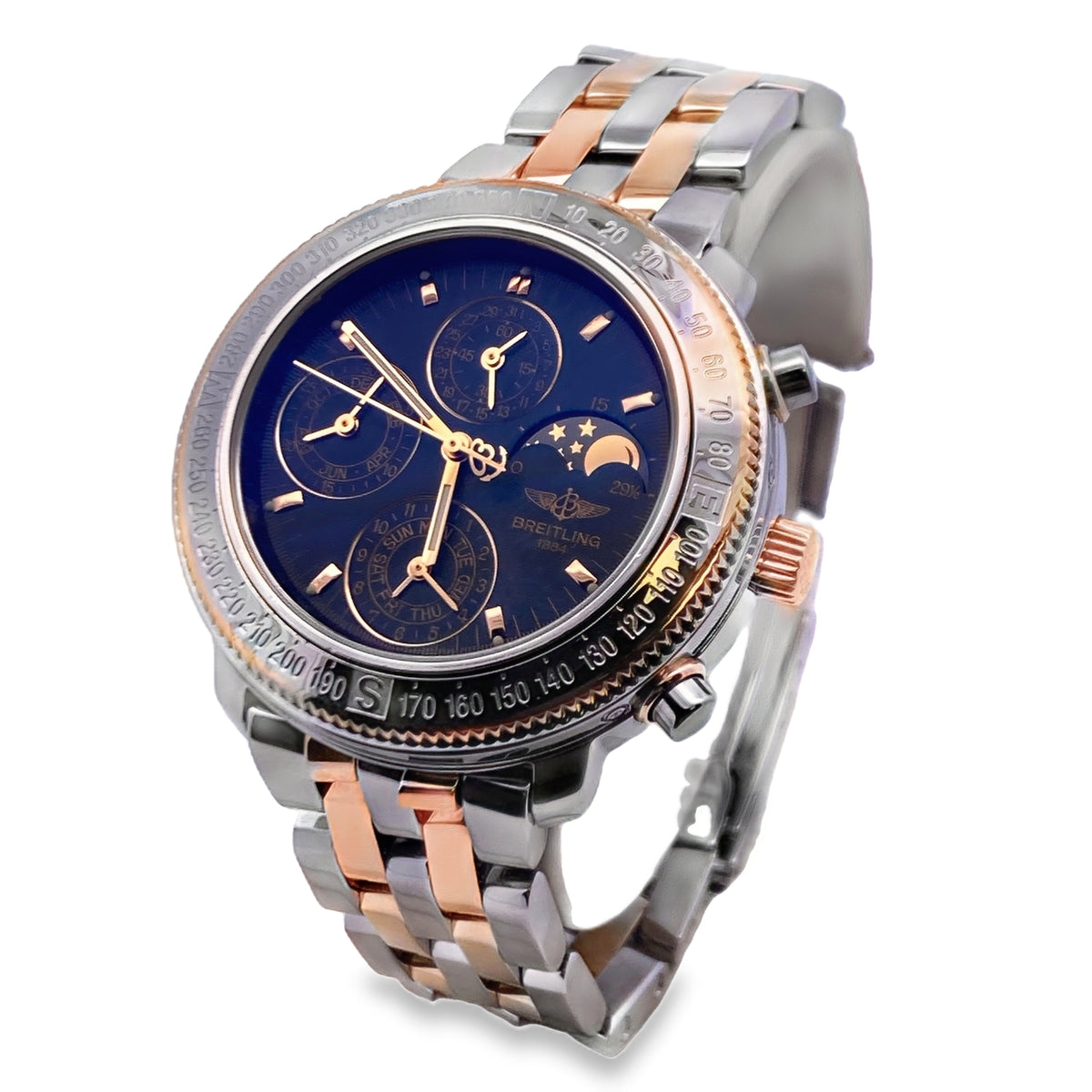 Circa 1990 Breitling Astromat Perpetual Moon Phase 1461 D19405 40mm