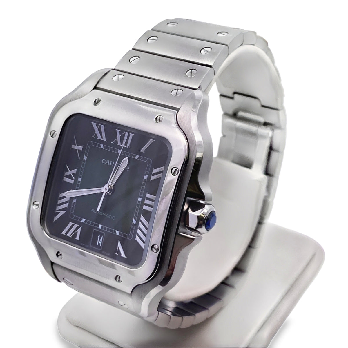 2023 Cartier Santos Large WSSA0062 Green Dial Stainless Steel