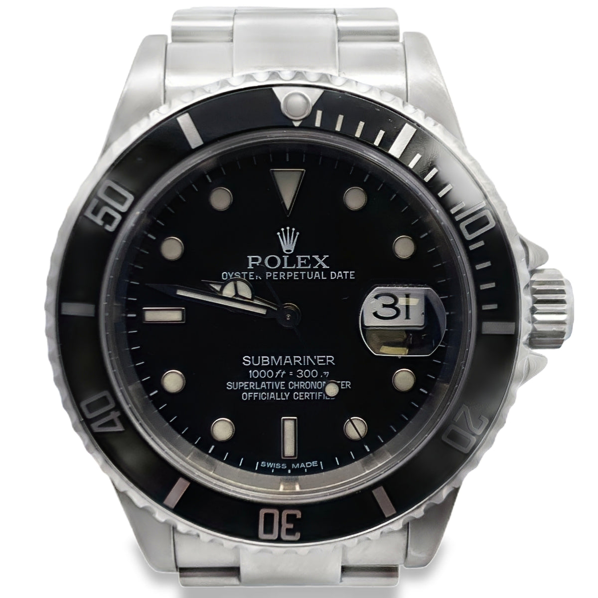 1999 Rolex Submariner Date 16610 Black Dial 40mm Complete Set
