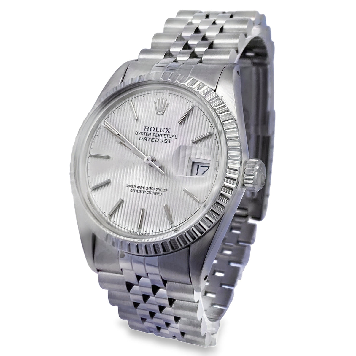 1982 Rolex Datejust 16030 Silver Pinstripe Dial 36mm