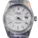 1982 Rolex Datejust 16030 Silver Pinstripe Dial 36mm