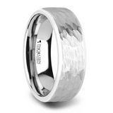 Thorsten Hammered White Tungsten Ring