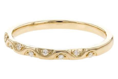 Allison Kaufman Diamond Engraved Wedding Band