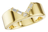 Allison Kaufman Baguette Diamond Chevron Band