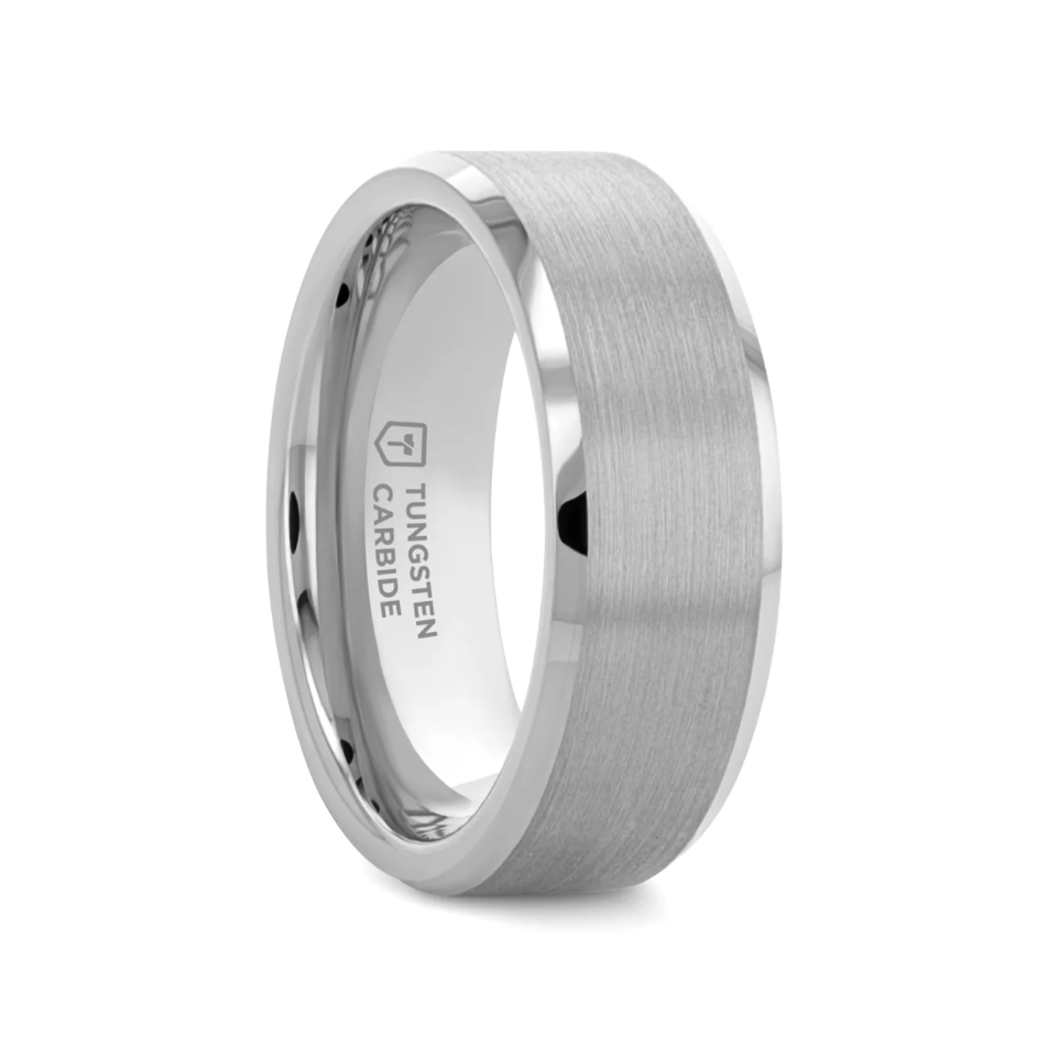 Thorsten Brushed Tungsten Ring