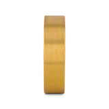 Thorsten AUDEN Gold Plated Flat Brushed Finished Tungsten Wedding Ring