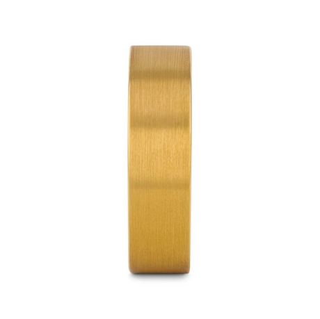 Thorsten AUDEN Gold Plated Flat Brushed Finished Tungsten Wedding Ring