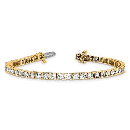 Quality Gold Lab Diamond Tennis Bracelet