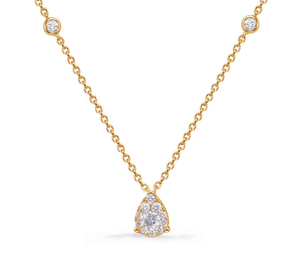 S.Kashi Cluster Diamond Station Necklace