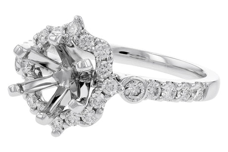 Allison Kaufman Diamond Halo Engagement Ring