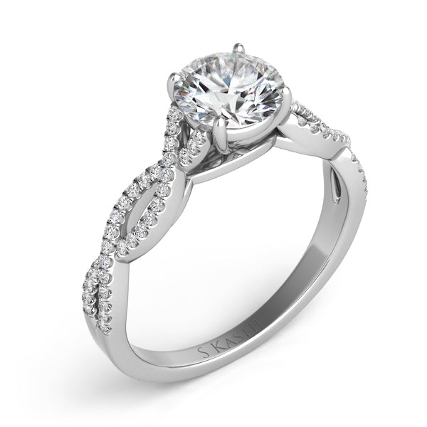 S.Kashi Diamond Twist Cathedral Ring