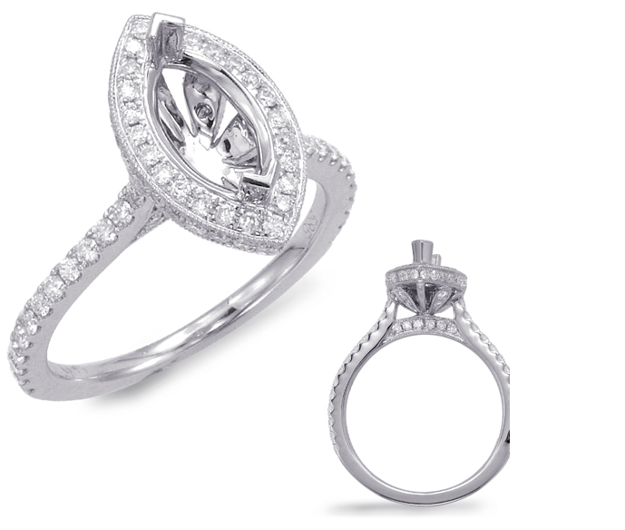 S.Kashi Diamond Milgrain Engagement Ring