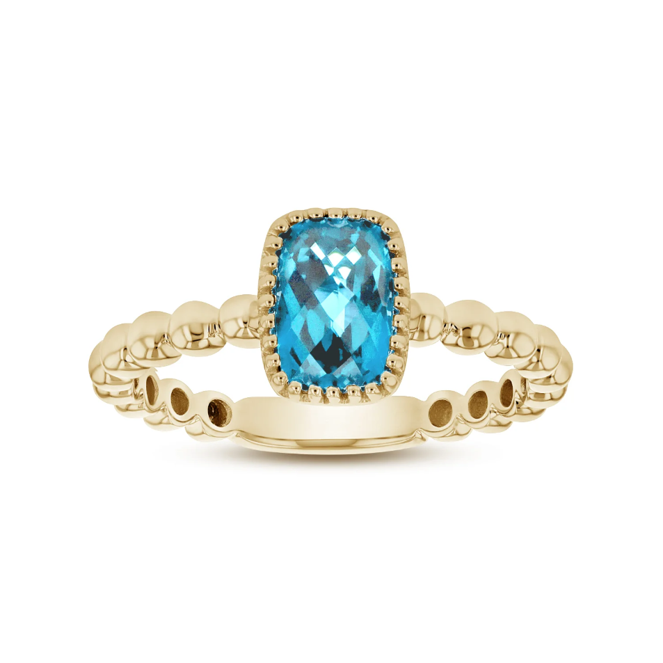 Leonardo Blue Topaz Stackable Ring