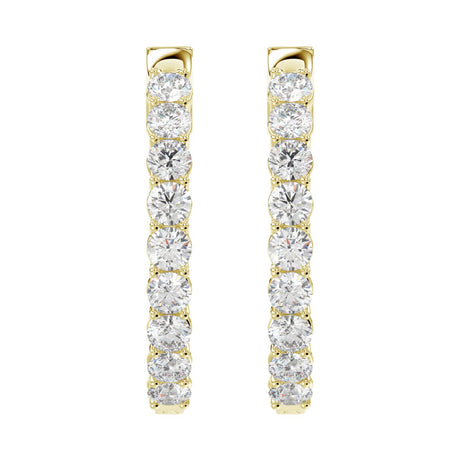 Ethos - Certified Lab Diamond Hoop Earrings 3.00ctw