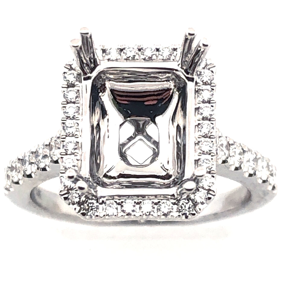 Diamond Halo Semi-mount Ring – Whitestone Fine Jewelry