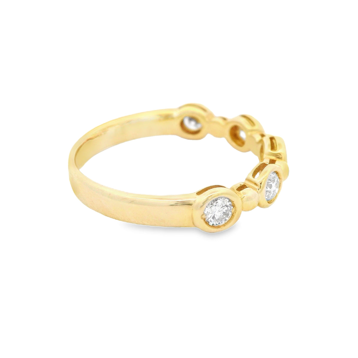 Heera Moti Bezel Set Diamond Ring