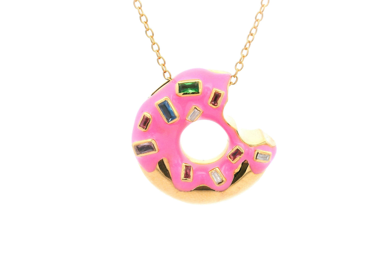 Pink Donut Pendant