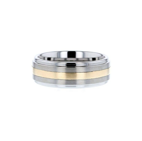 Thorsten Gold Inlay Tungsten Ring