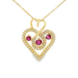 Custom Ruby Heart Pendant