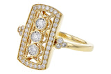 Allison Kaufman Diamond Filigree Fashion Ring