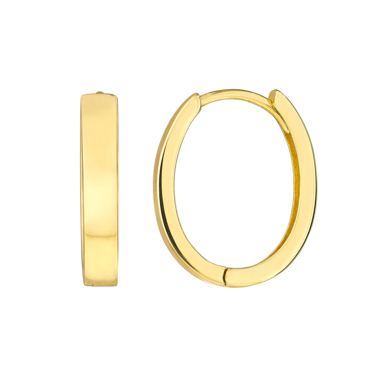 Midas Flat Oval Hoop Earrings