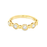 Heera Moti Bezel Set Diamond Ring