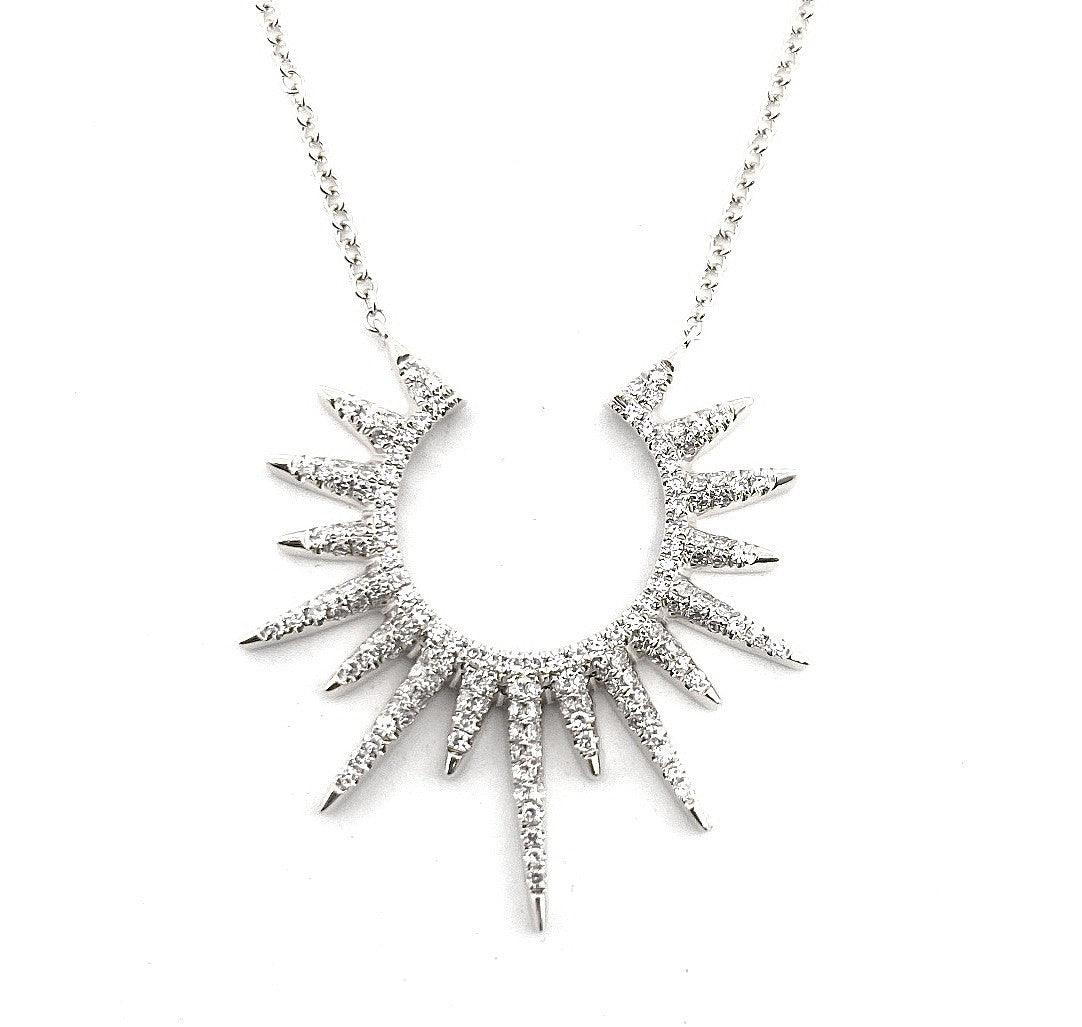 Venetti Diamond Sunburst Necklace