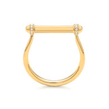 Facet Barcelona Diamond Barbell Ring