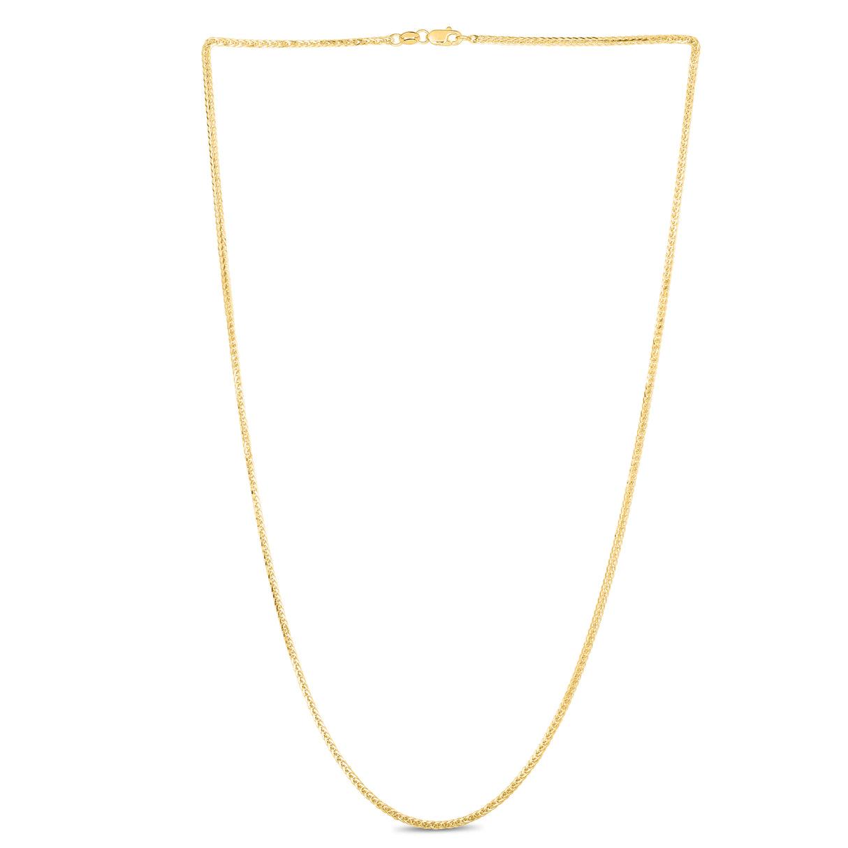 14YG Square Wheat Chain 1.8mm