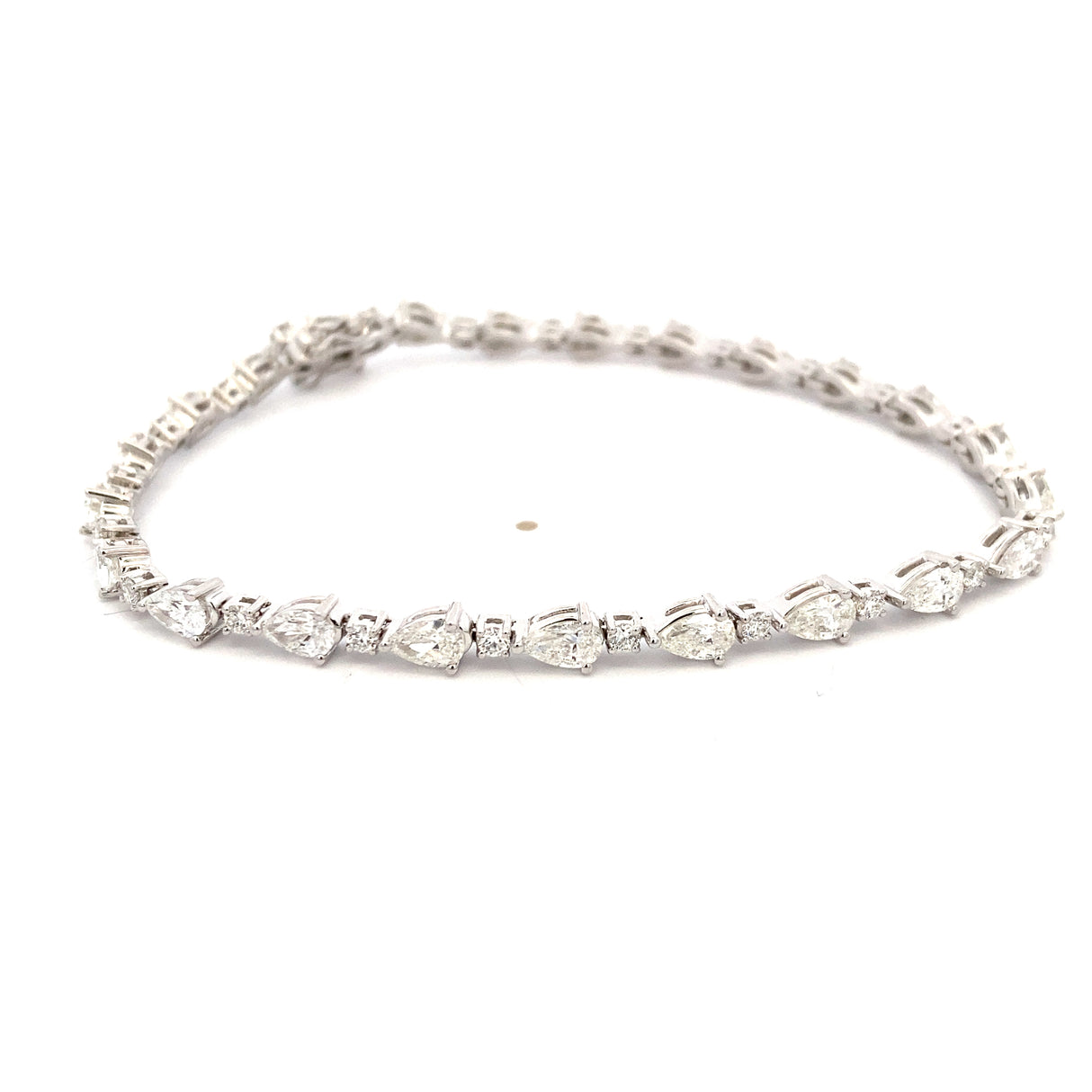 GBC Pear and Round Diamond Tennis Bracelet