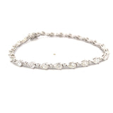 GBC Pear and Round Diamond Tennis Bracelet